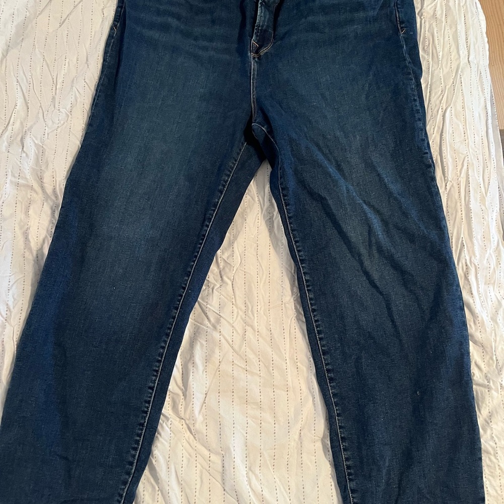 Good American Blue Straight Leg Jeans